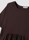 Brown midi stretch viscose dress, regular fit_5