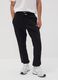 Black cotton-blend joggers with logo_1