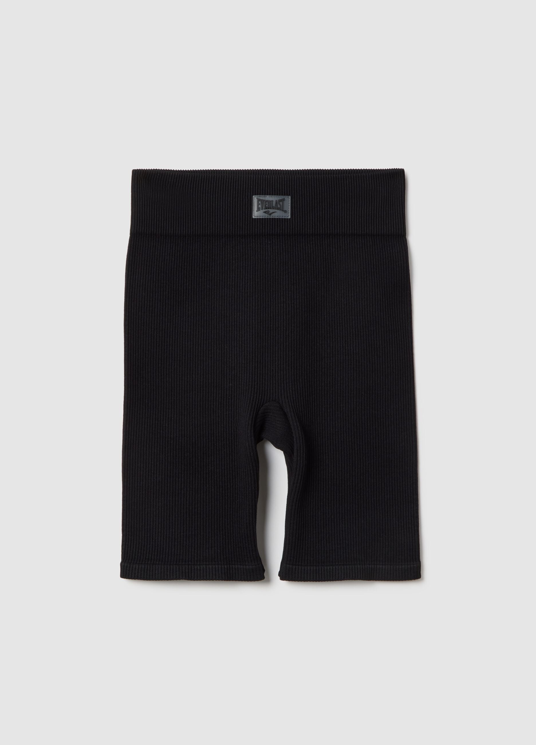 Regular fit black sports shorts