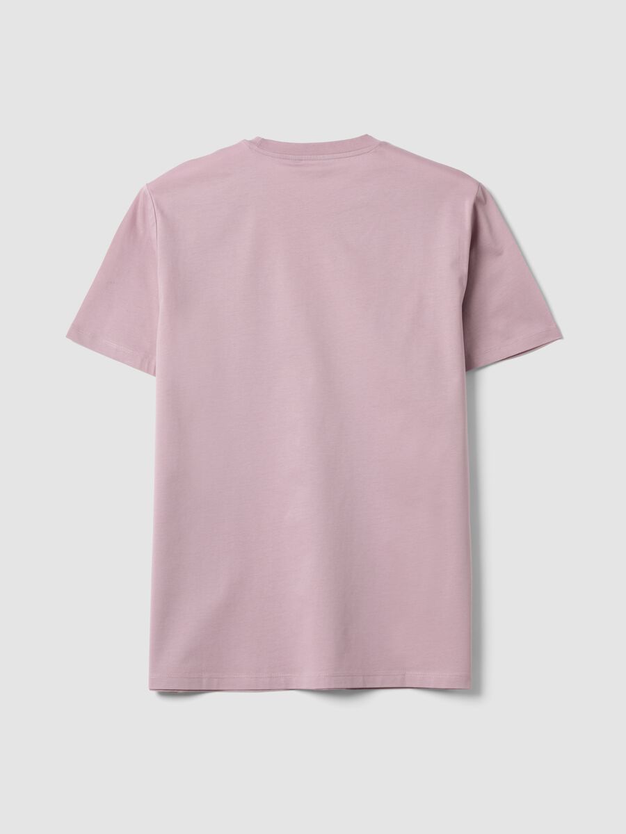 Purple mercerised pure cotton regular-fit crew-neck T-shirt_6