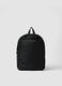 Black water-repellent backpack with front pocket_0