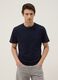 Blue short-sleeve pure cotton T-shirt_2