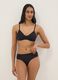Black stretch swim briefs with side gathers_0