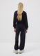 Black jogger trousers in organic cotton and viscose blend for girls_2