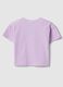 Girls' boxy fit purple pure cotton t-shirt with star_1