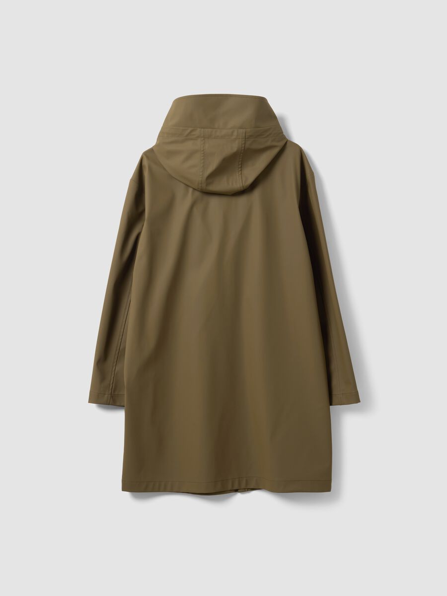 Long Green Hooded Zip Jacket_5