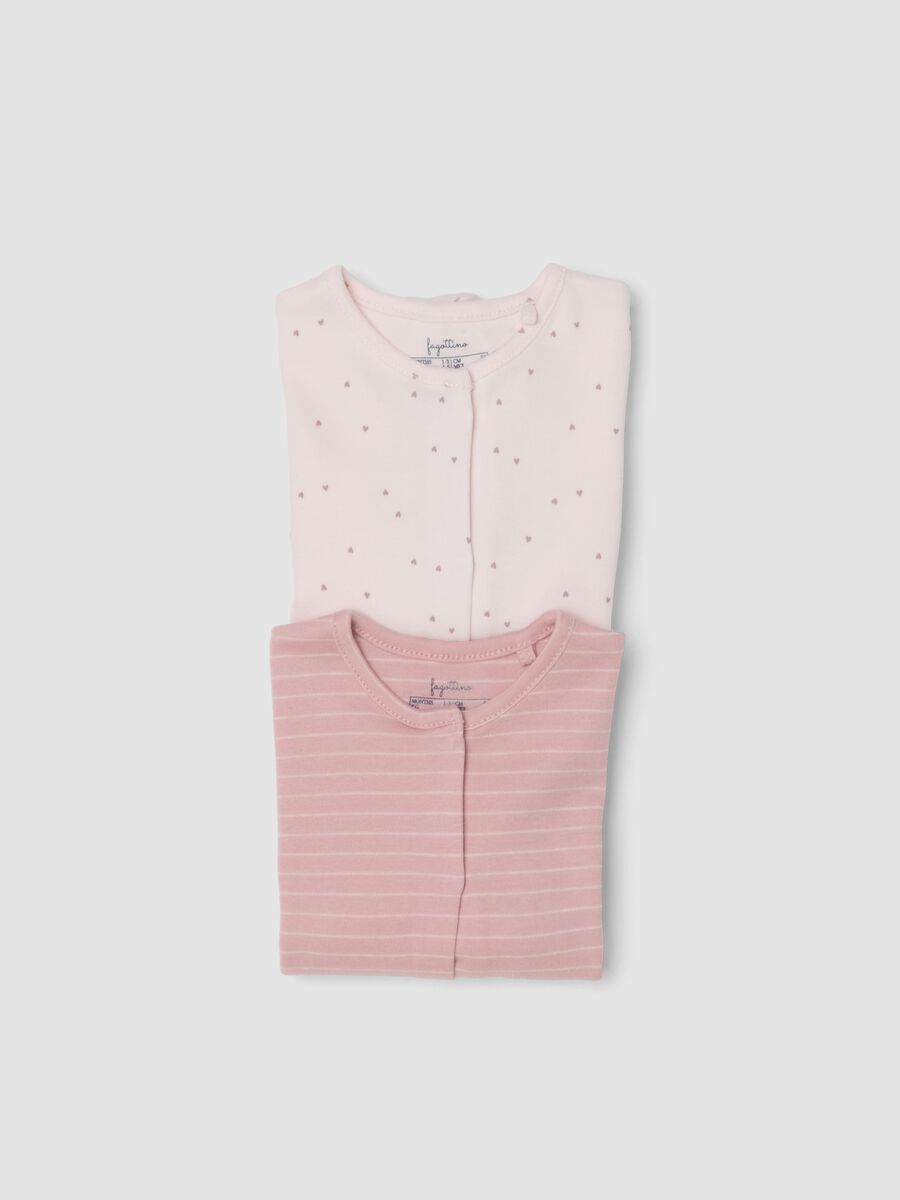 2-pack of pink organic cotton footed sleepsuits for baby girls_2