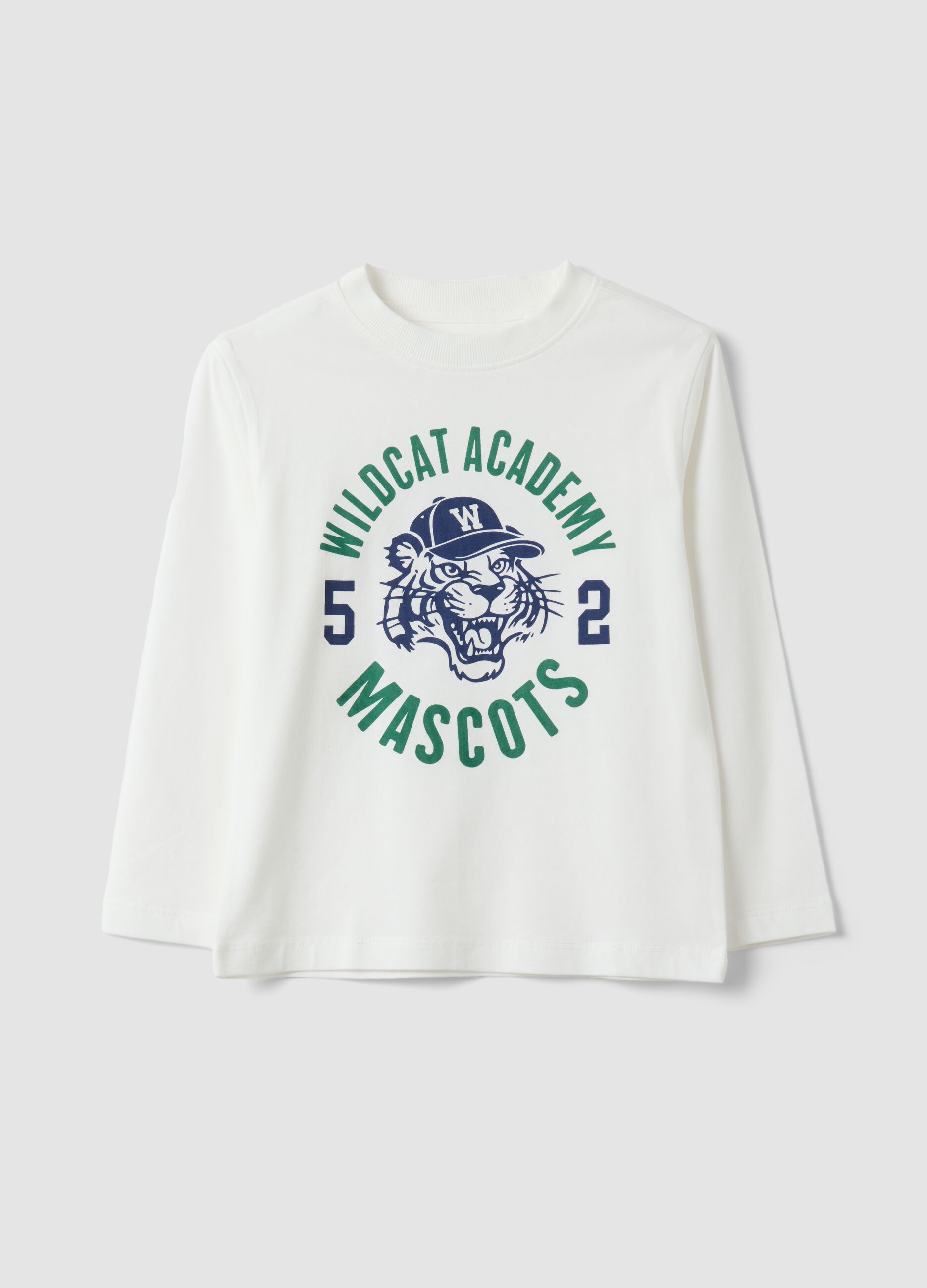 White pure organic cotton crew-neck T-shirt
