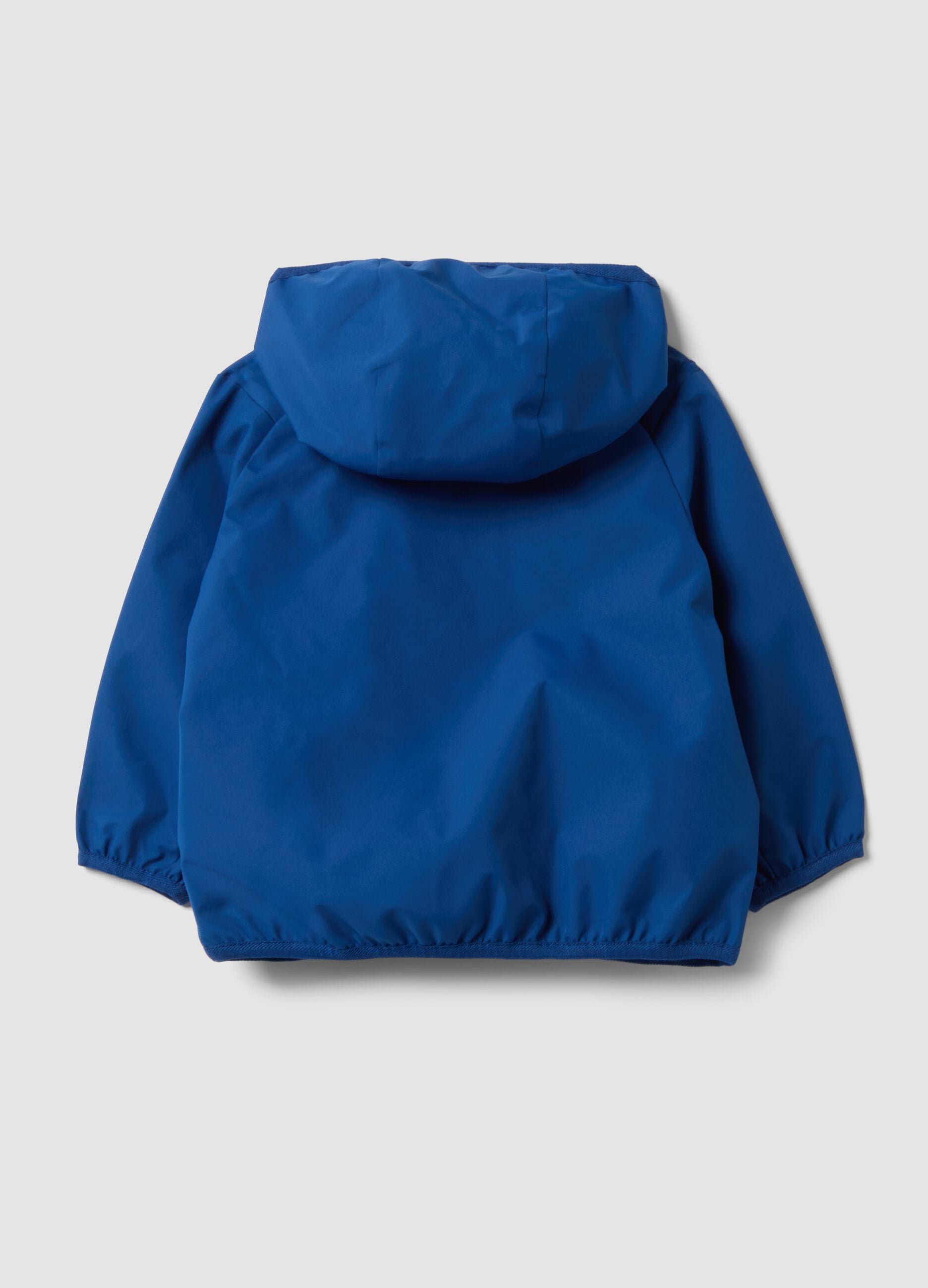 Blue hooded zip-up jacket, regular fit, for boys