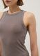 Grey sparkly regular fit top with thin straps_3
