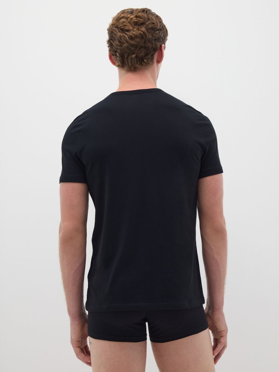 Men's pure cotton black regular fit t-shirt_3