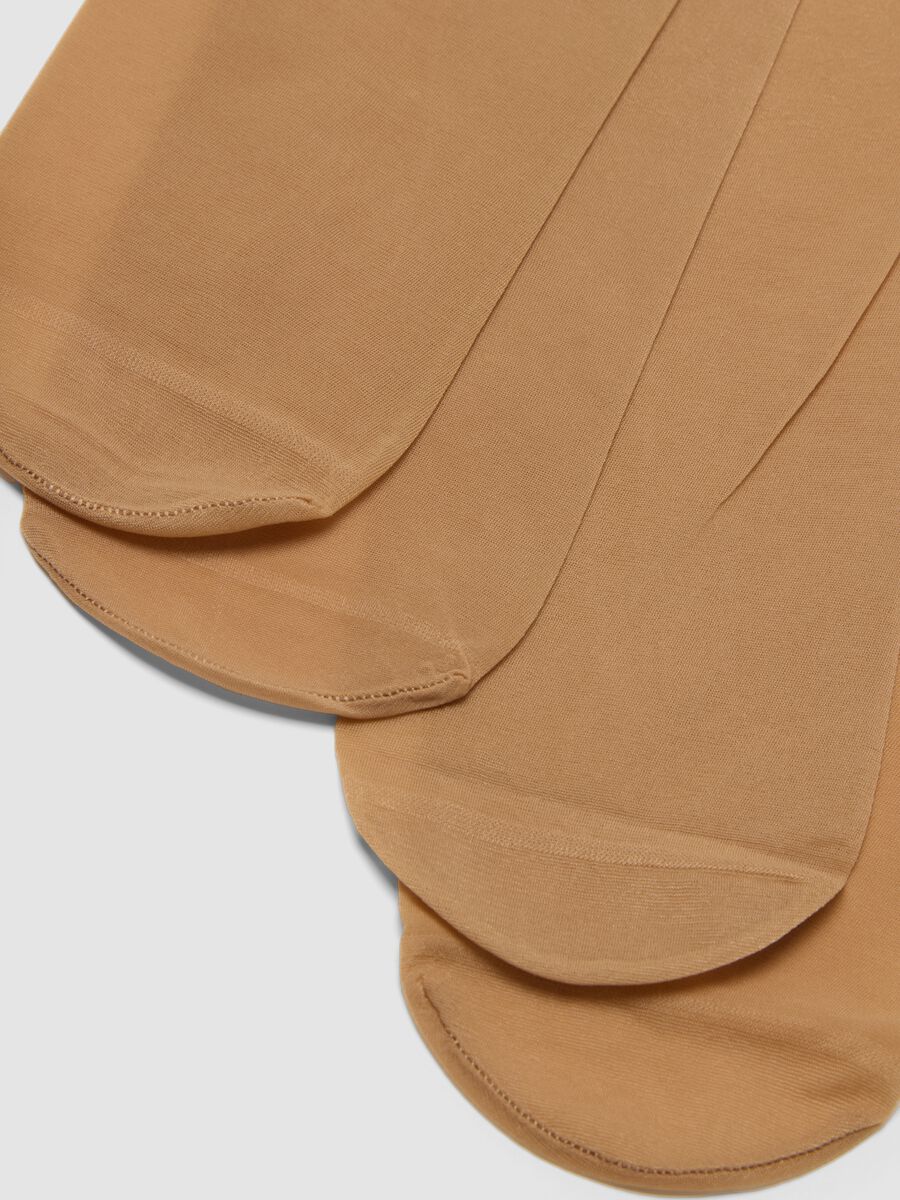 2-pack of beige sheer socks in stretch fabric_2