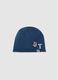 Blue children's cap in stretch cotton regular fit with embroidery_0
