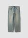 Light blue denim jeans in pure cotton, loose fit_4