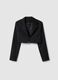 Girls' black cropped blazer, regular fit_3
