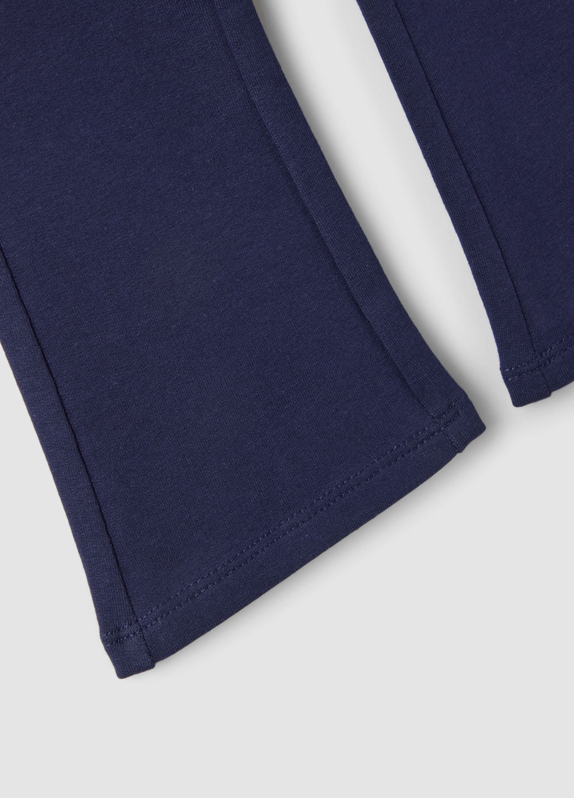 Girls&rsquo; blue organic stretch cotton flared trousers