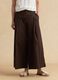 Brown stretch cotton culotte trousers_1