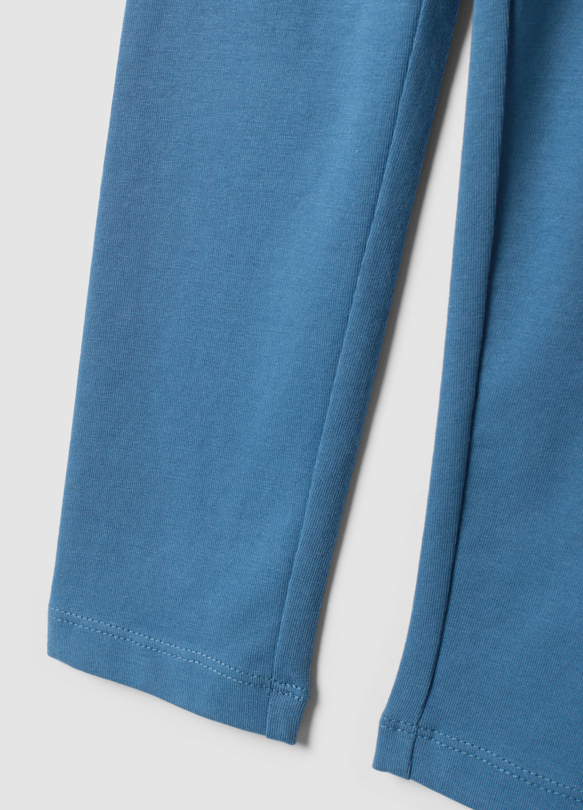 Blue skinny-fit stretch cotton leggings