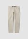 Green slim-fit stretch cotton dobby trousers_0