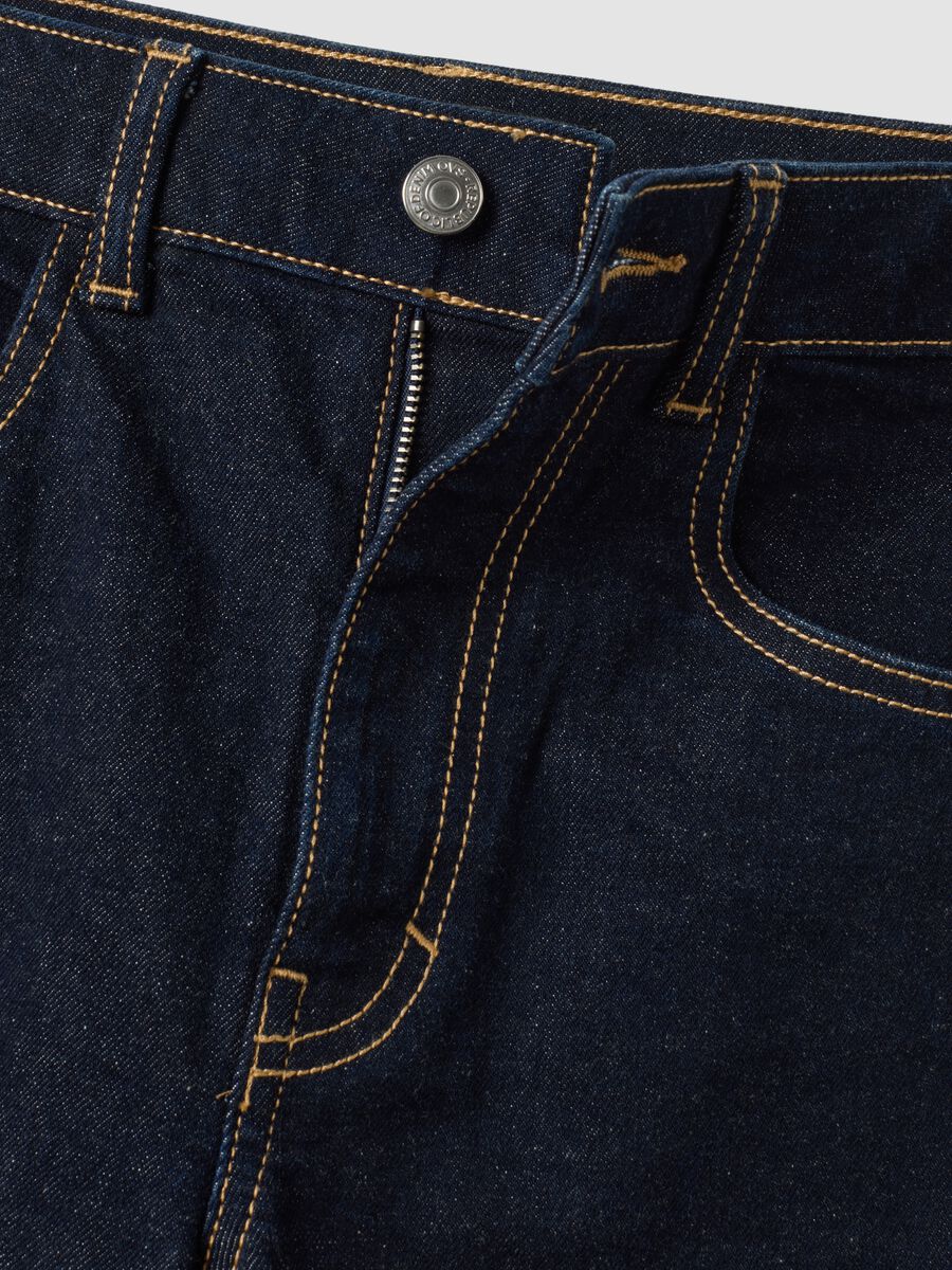 Blue wide-leg jeans in stretch cotton_6