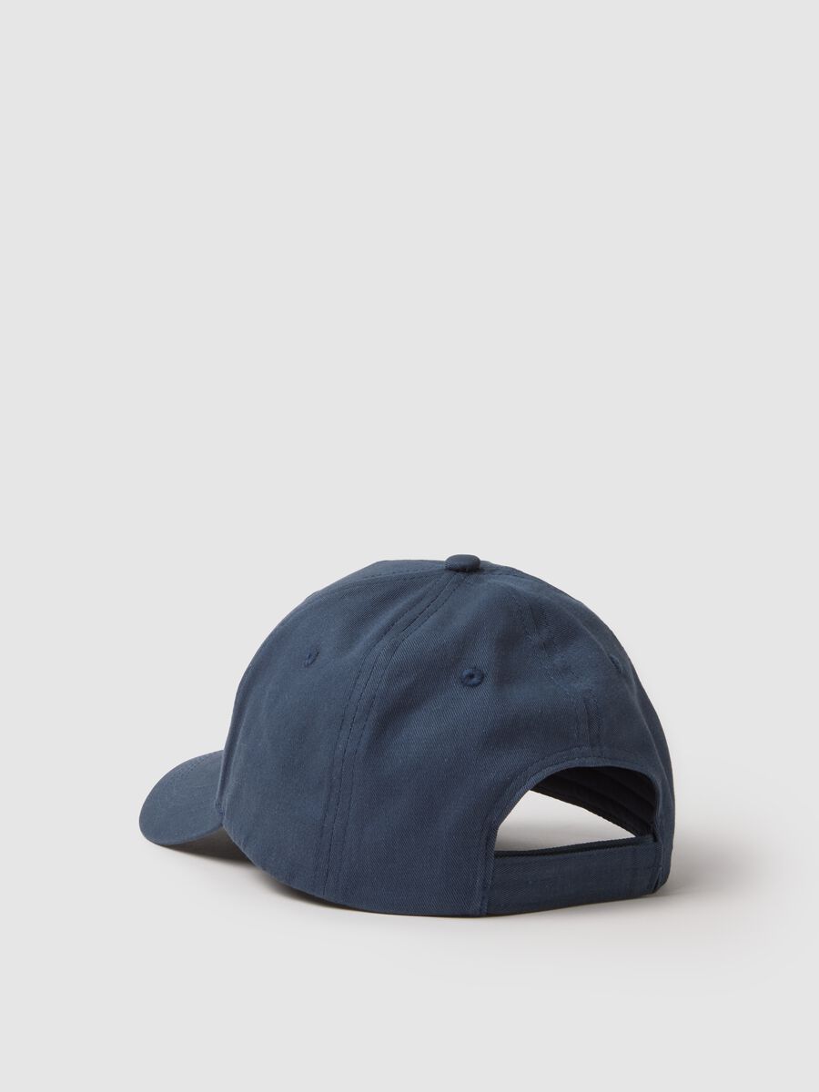 Berretto da baseball in puro cotone blu regular fit_1