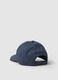 Regular-fit navy pure cotton baseball cap_1