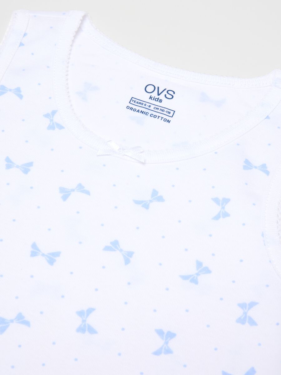 Twin pack of white girls' vests in pure cotton regular fit_3