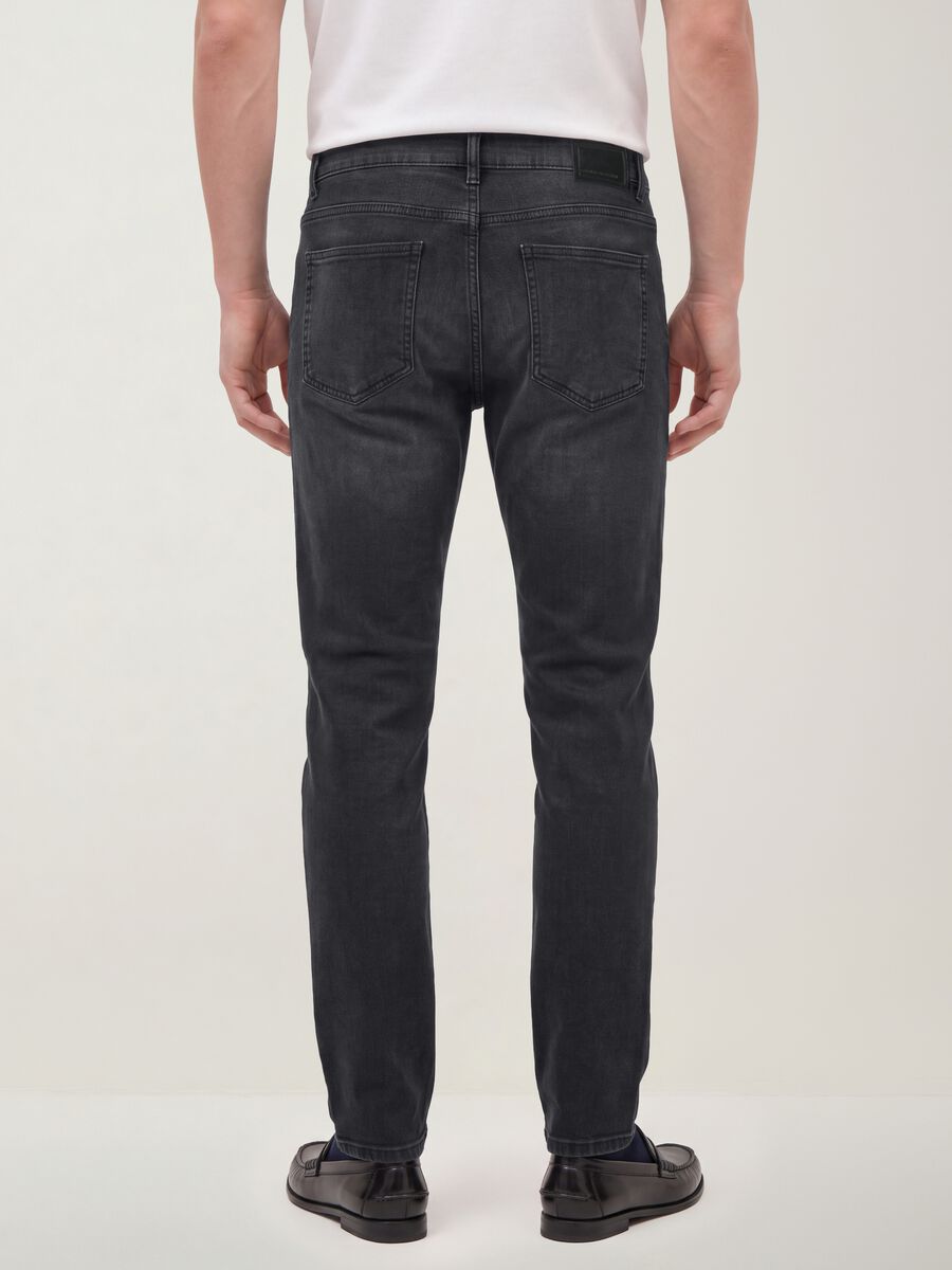 Black stretch-cotton slim-fit denim jeans_2