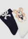 Girls&rsquo; multicolour midi socks 3-pack in stretch organic cotton_2