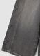 Grey wide-leg pure cotton jeans with star details for girls_3