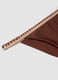 Brown stretch bikini bottoms with contrast trim_5
