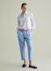 Cropped chino trousers with darts_0