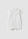 White pure organic cotton romper with collar for babies_1
