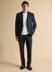 Blue slim-fit formal trousers in stretch viscose twill_0