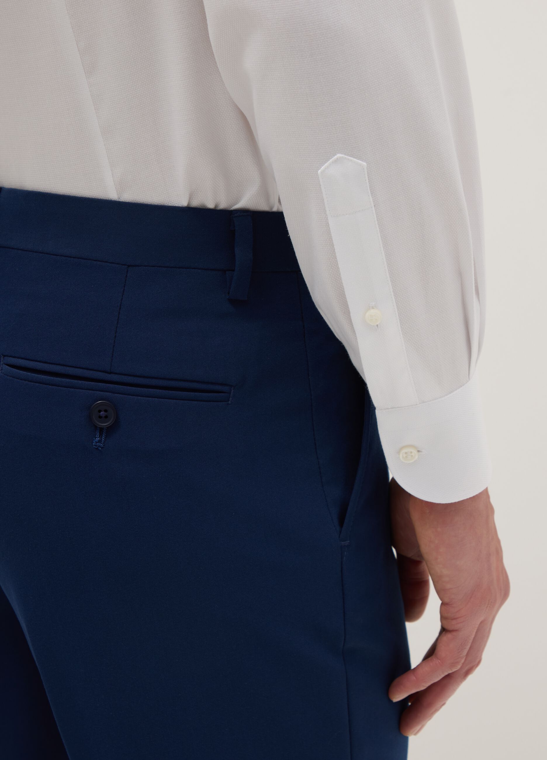 White pure cotton slim fit shirt