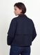 Blue pure cotton jacket with contrast collar, regular fit_3