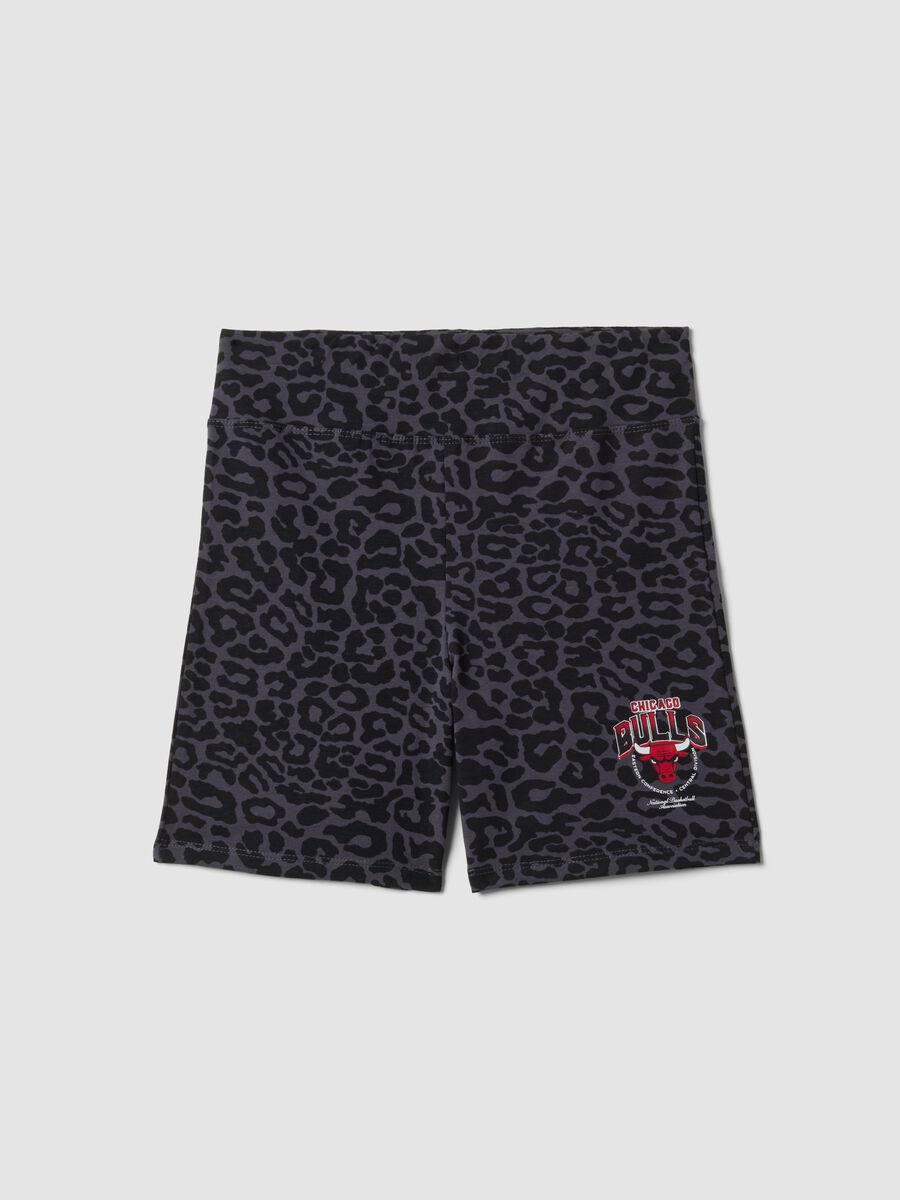 Shorts neri in cotone elasticizzato a vita alta_3