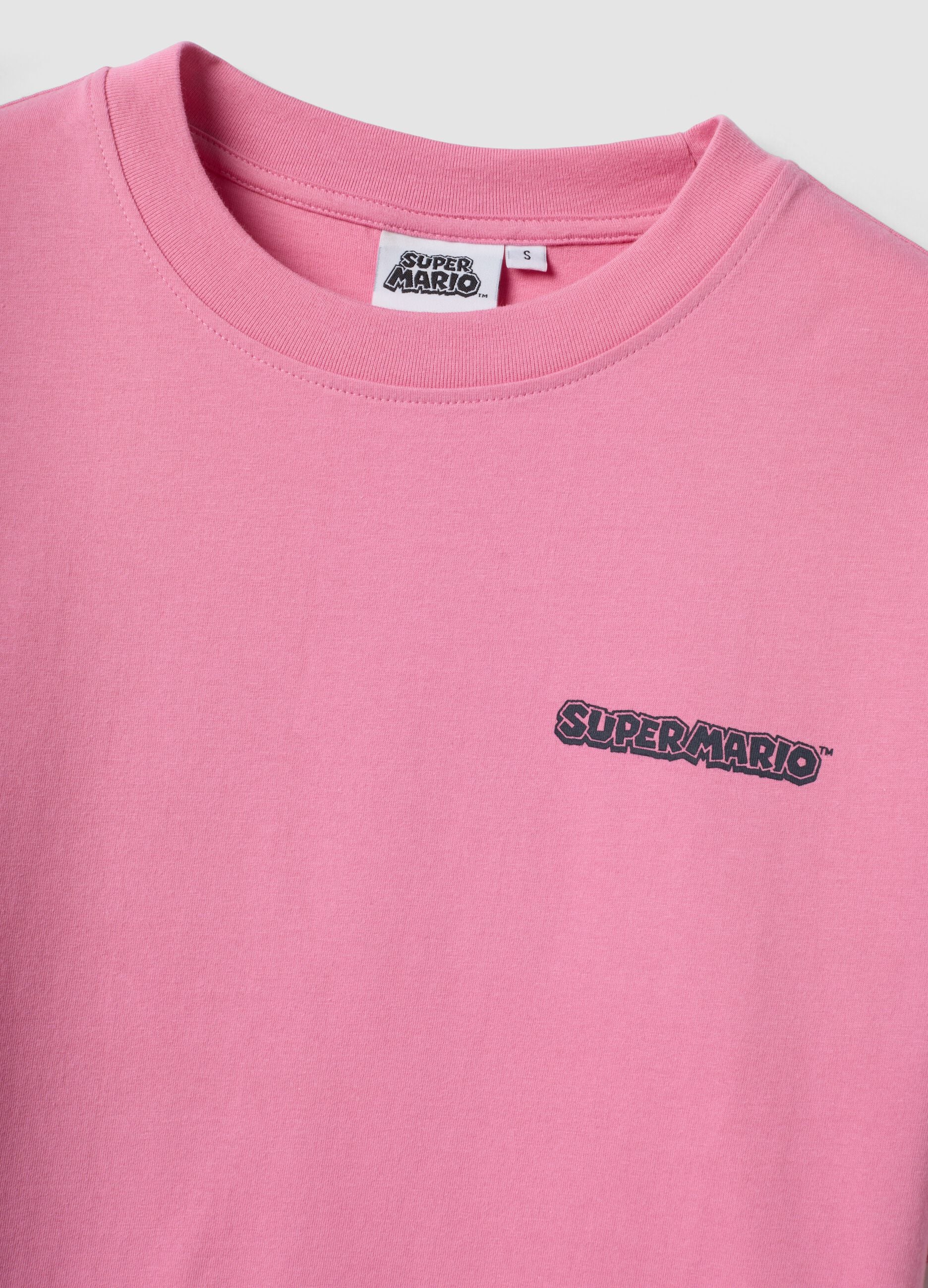 Pink short-sleeved pure cotton T-shirt