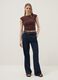 Brown Stretch Cotton Fitted Tank Top_1