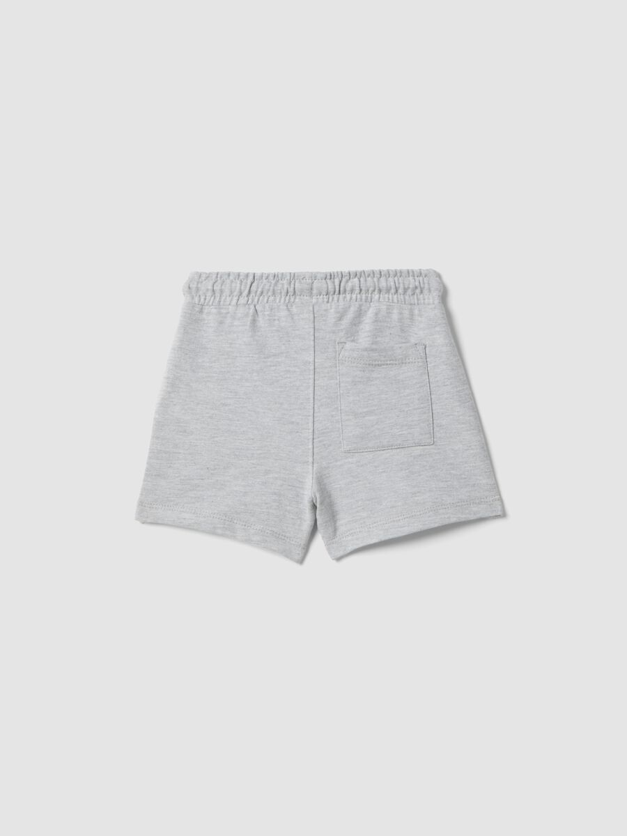 Shorts jogger grigi in puro cotone da bimbo regular fit_1