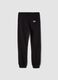 Boys' regular fit black cotton blend trousers with NASA patch_4