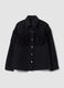 Black pure cotton denim jacket with fringes_4