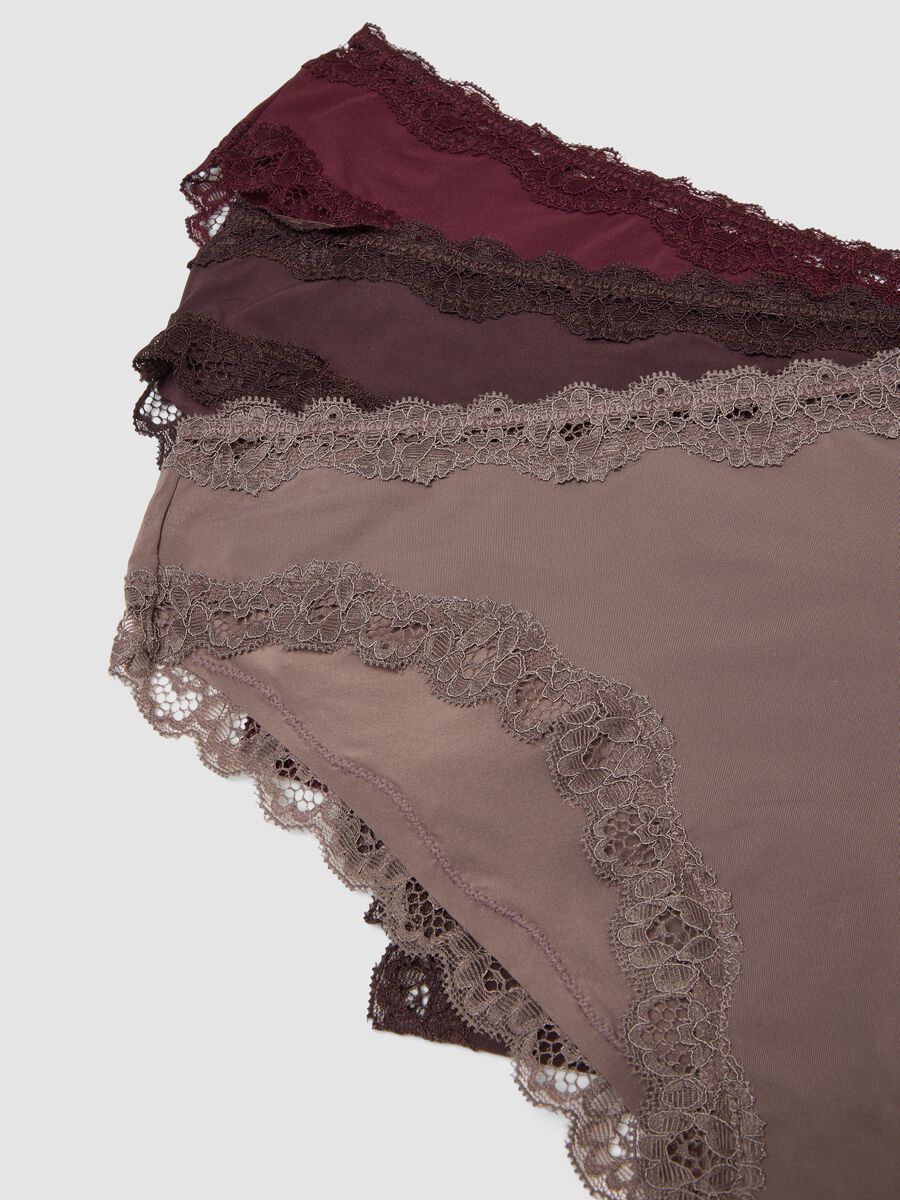 3-pack of multicolour organic cotton briefs with lace_2