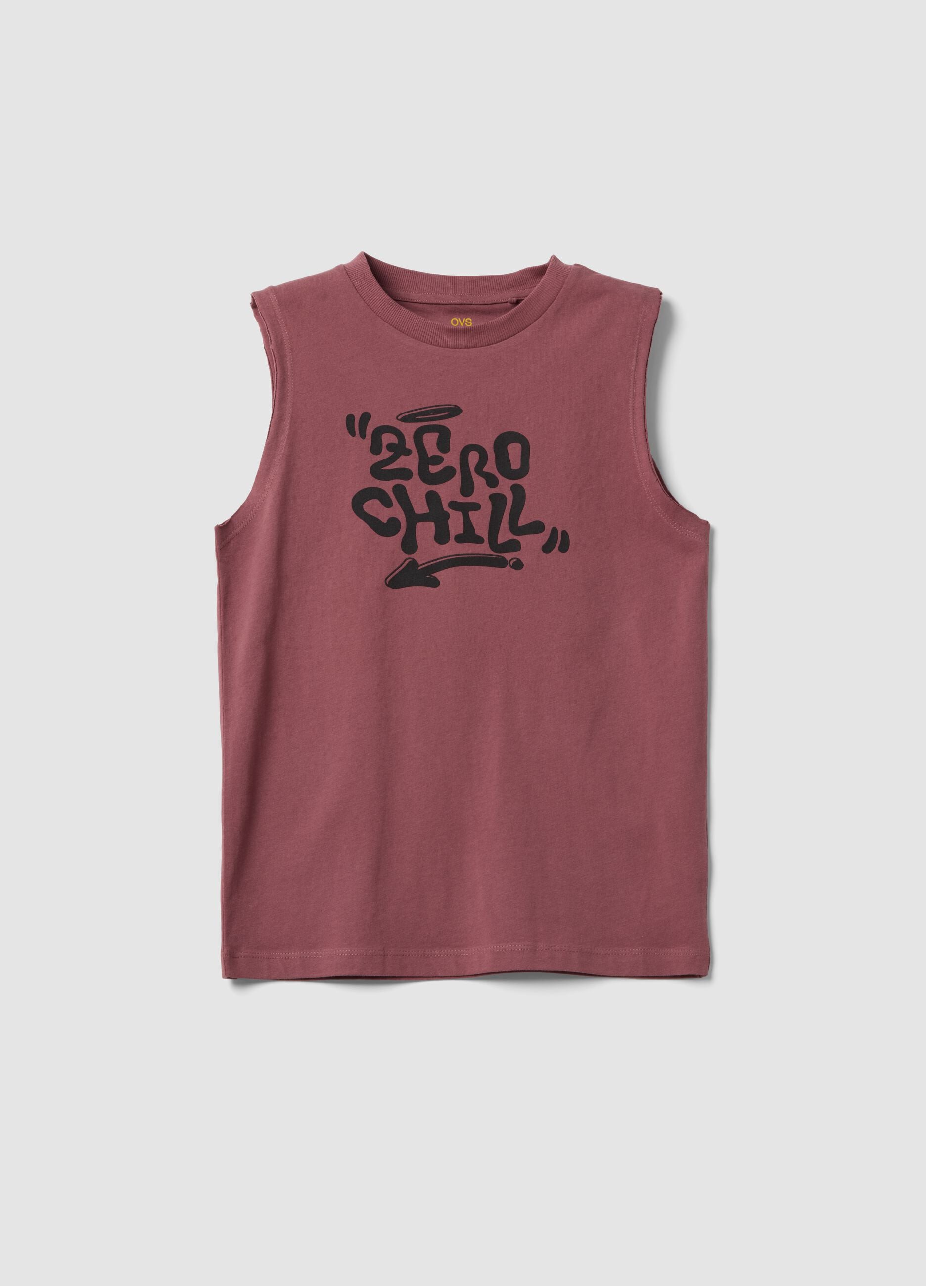 Pink organic cotton vest top