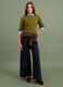 Green pure cotton cable-knit crew-neck jumper_1