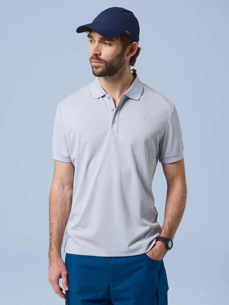 Polo grigia con colletto classico traspirante ALTAVIA SAILING_1