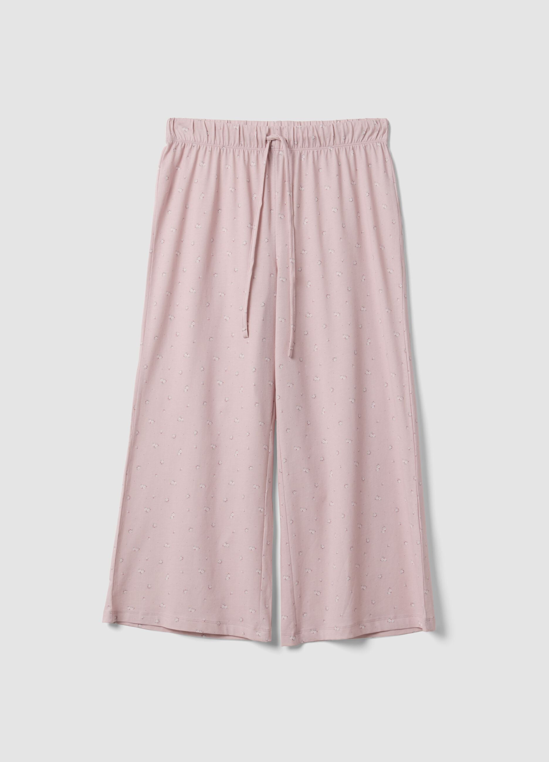 Pink organic cotton pyjama trousers