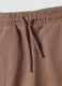 Brown organic cotton trousers with elasticated waist_2