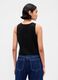 Black cotton blend waistcoat_2