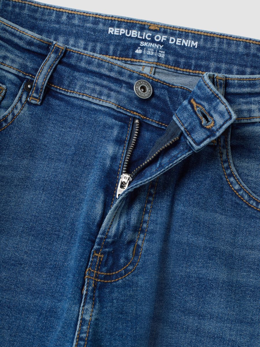 Blue skinny-fit stretch cotton denim jeans_2
